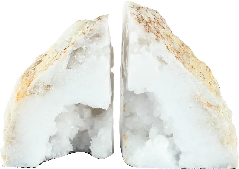 Natural Geode Bookend Pair
