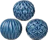 4  Assorted Blue Marbleized Accent Sphere