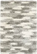Henderson 8 x 11 Geometric Shag Gray and Ivory Area Rug