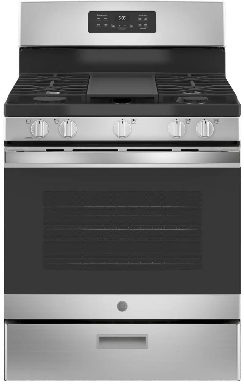 GE 5 cu ft Gas Range - Stainless Steel