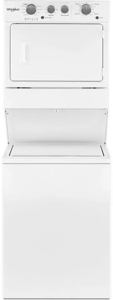 WET4027HW 3.5 cu. ft. Electric Stacked Laundry Center with 9 Wash cycles and Auto Dry - White-1