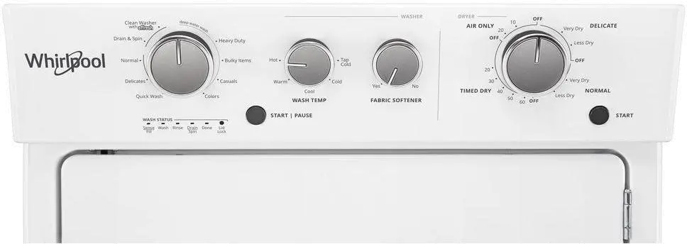 WET4027HW 3.5 cu. ft. Electric Stacked Laundry Center with 9 Wash cycles and Auto Dry - White-2