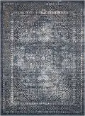 Malta 5 x 8 Navy Blue, Cream, and Rust Area Rug