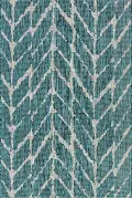 IE-02/5X8/ISLE Isle 5 x 8 Medium Teal and Gray Indoor-Outdoor Rug