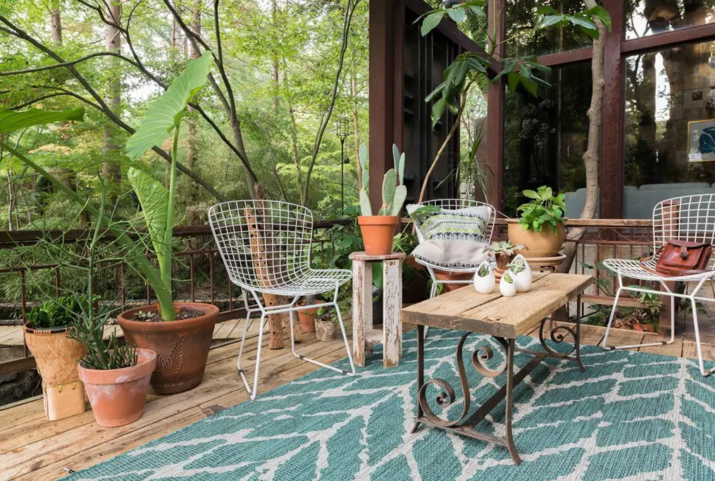 IE-02/8X11/ISLE Isle 8 x 11 Teal and Gray Indoor/Outdoor Area Rug-2