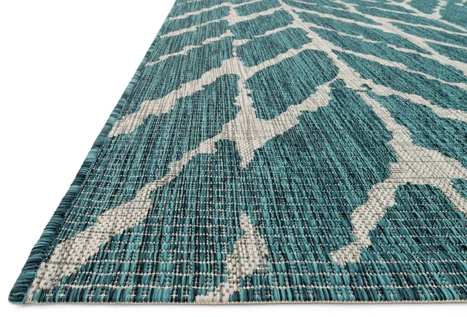 IE-02/8X11/ISLE Isle 8 x 11 Teal and Gray Indoor/Outdoor Area Rug-3