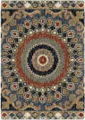 4412/5X8/WILDWEAVE Wild Weave 5 x 8 Blue, Red, and Green Area Rug