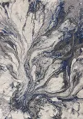 Illusions 8 x 11 Gray and Blue Area Rug