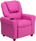 Mini Me Kids Hot Pink Recliner with Cup Holder