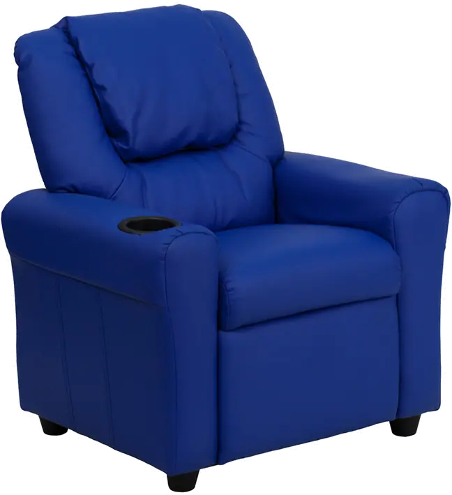 Mini Me Kids Blue Recliner with Cup Holder-1