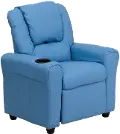 Mini Me Kids Light Blue Recliner with Cup Holder