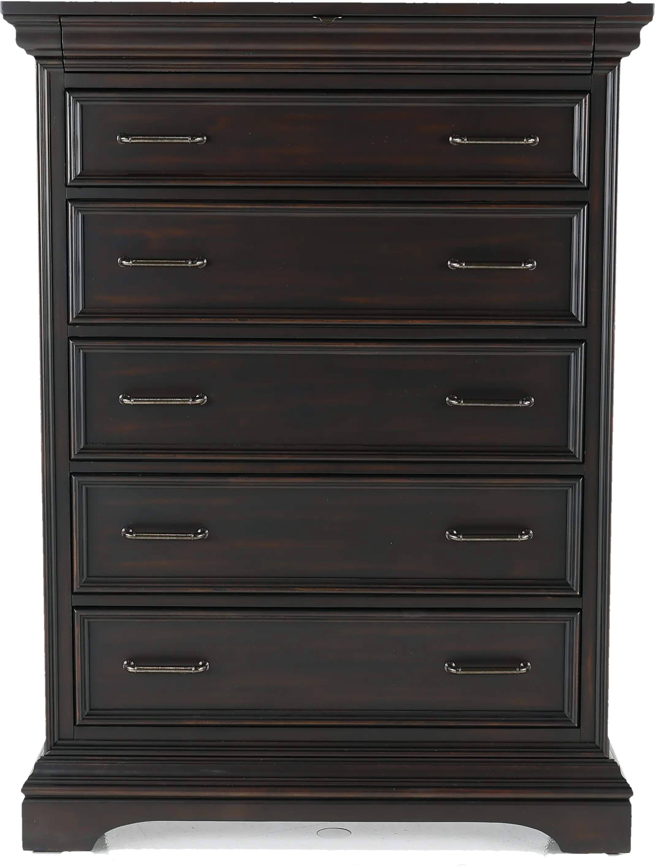 Caldwell Dark Brown Chest of Drawers-1