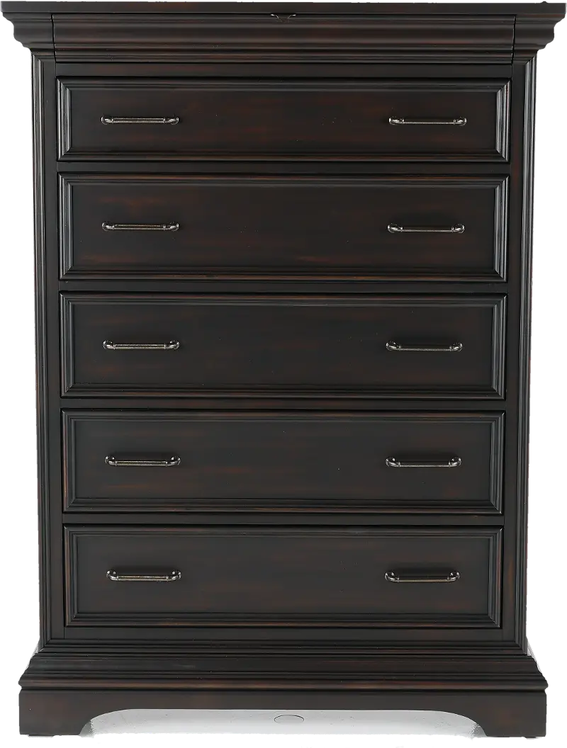 Caldwell Dark Brown Chest of Drawers