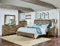 Rustic Casual Pine 4 Piece King Bedroom Set - Nelson