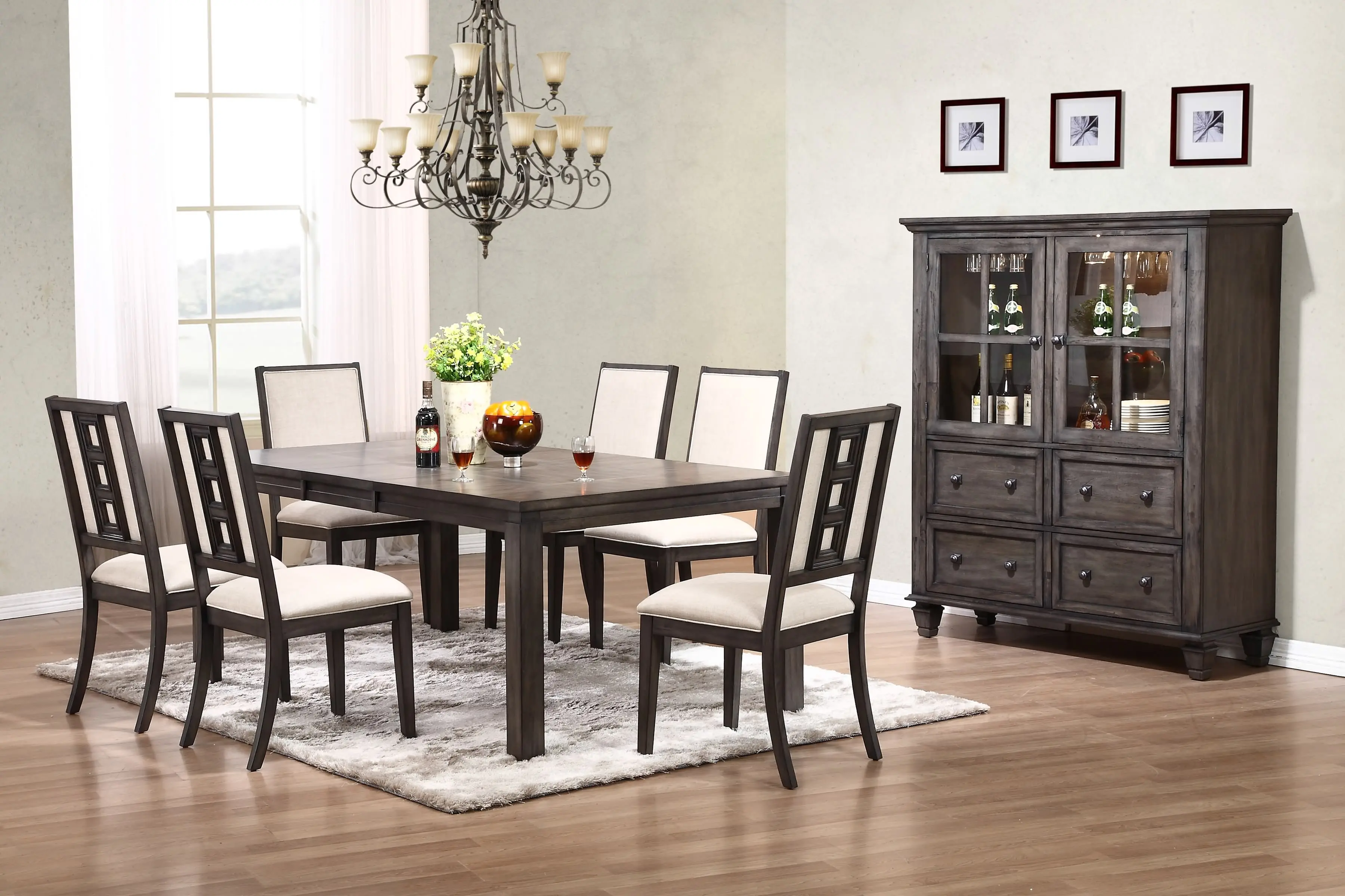 Hartford Gray Upholstered Dining Chair-2