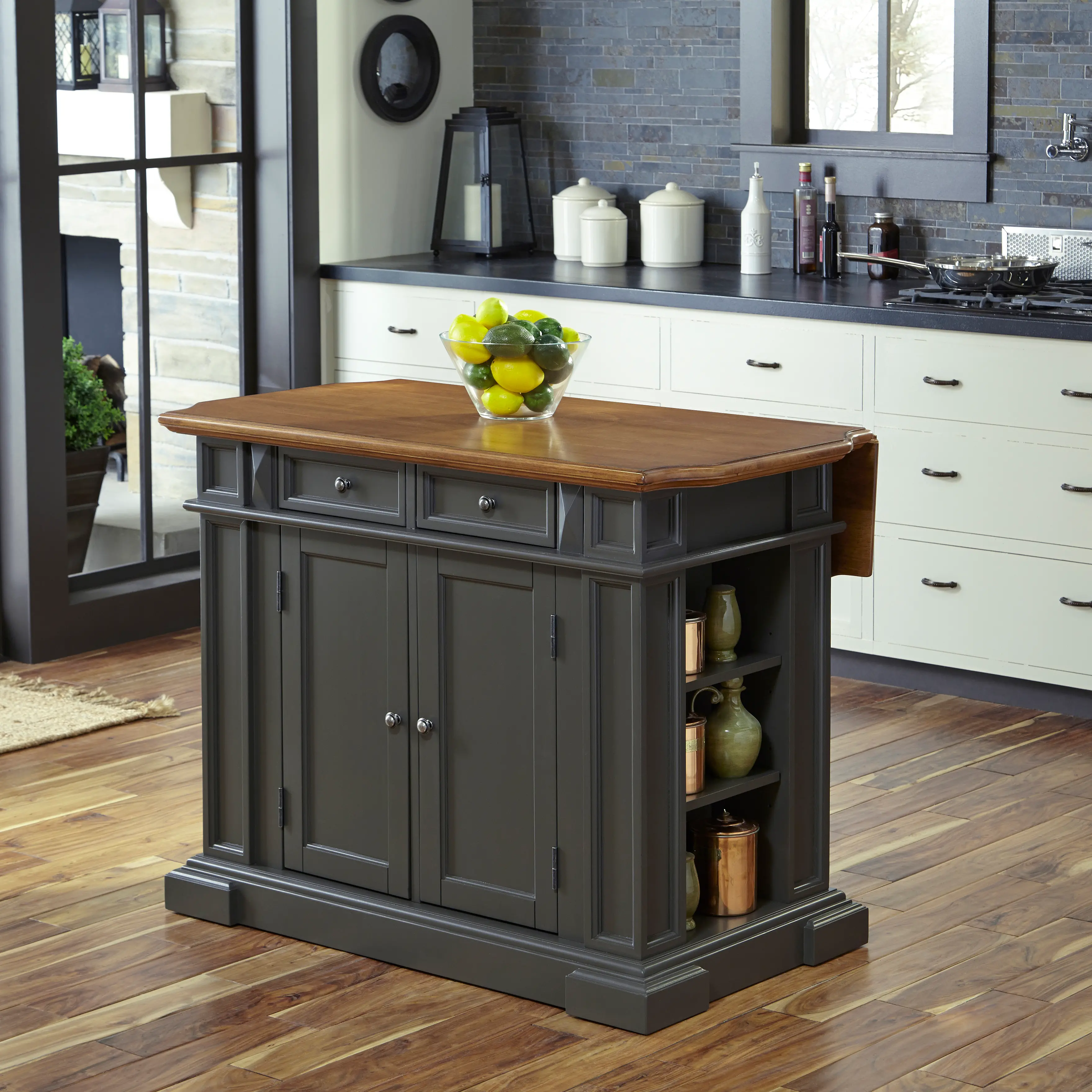 5013-94 Americana Charcoal Gray Kitchen Island-1