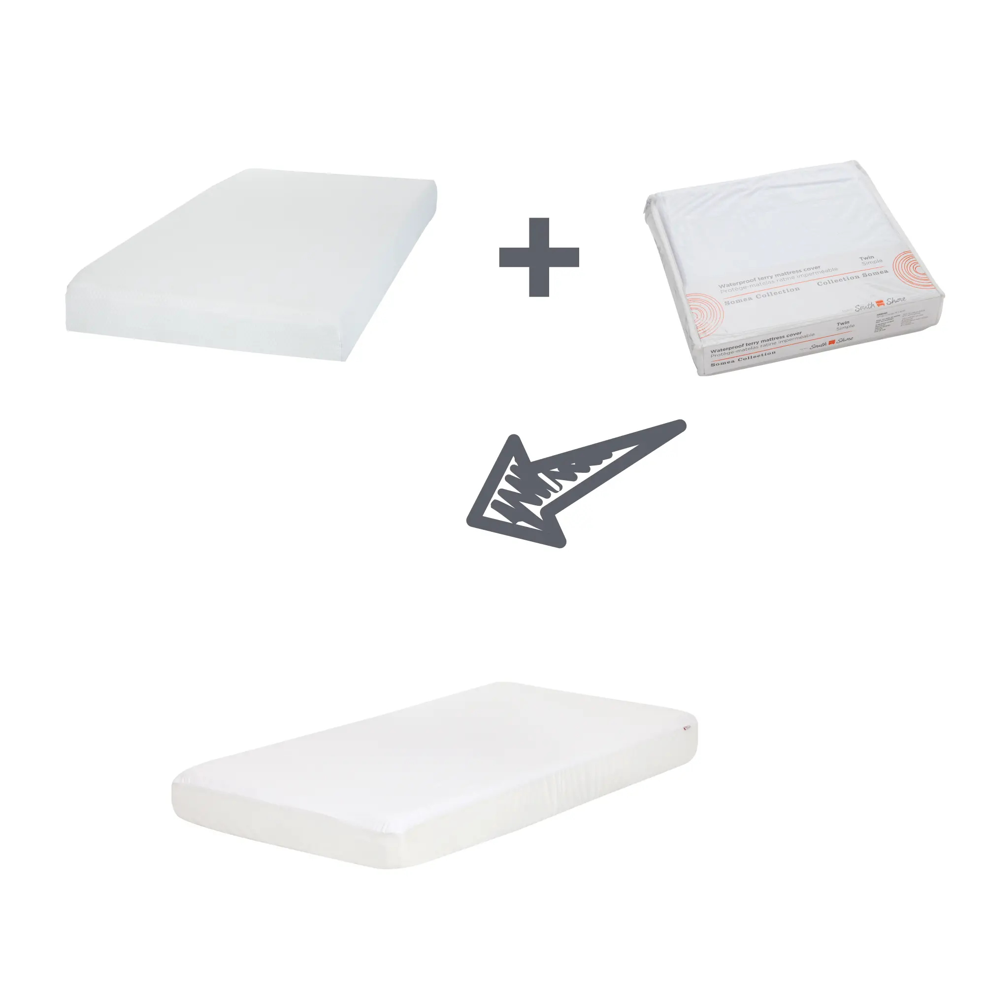 6 Inch Twin Mattress with Mattress Cover - Somea-3