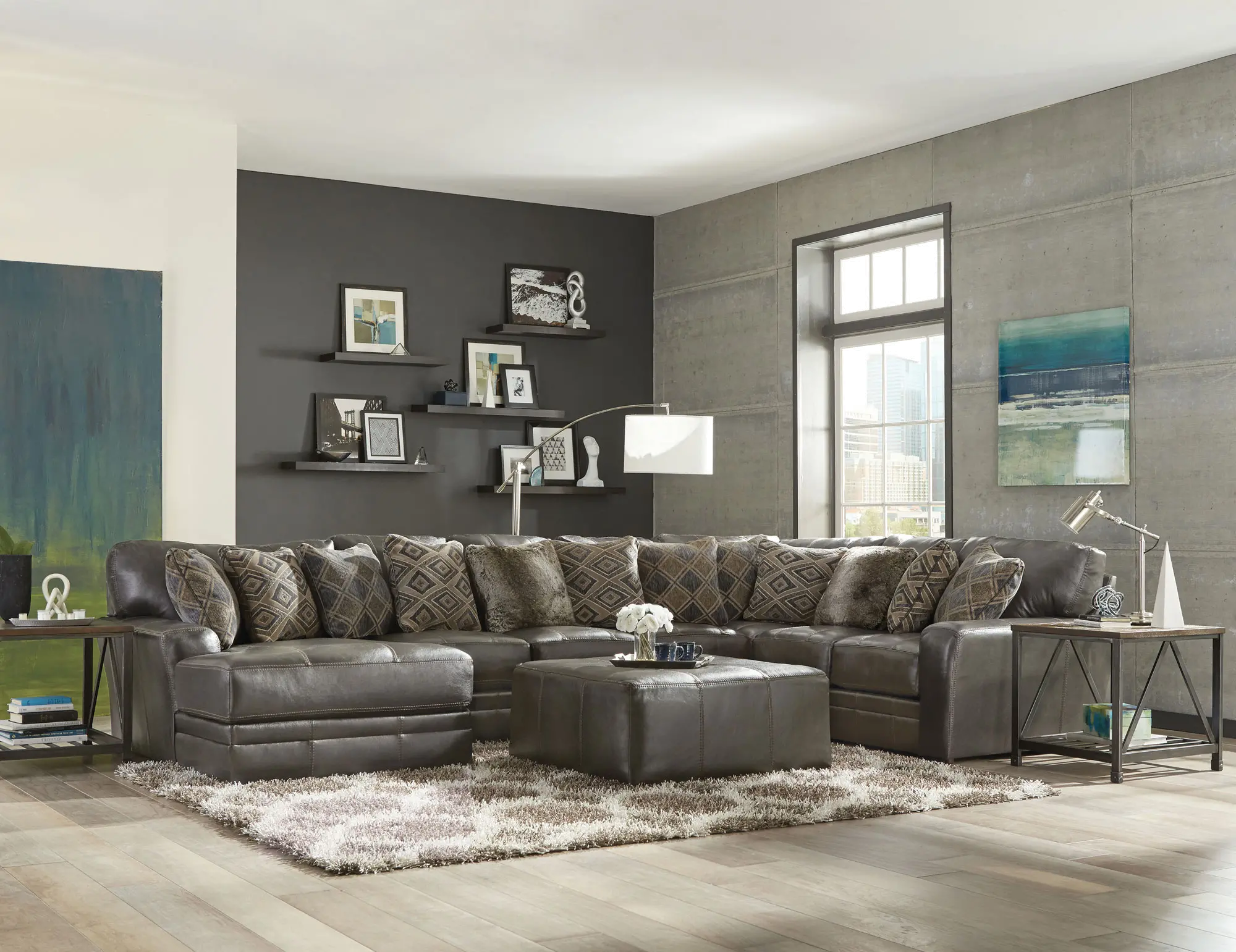 5PC/4378/DENALI/OPT2 Denali Steel Gray 5 Piece Sectional-2