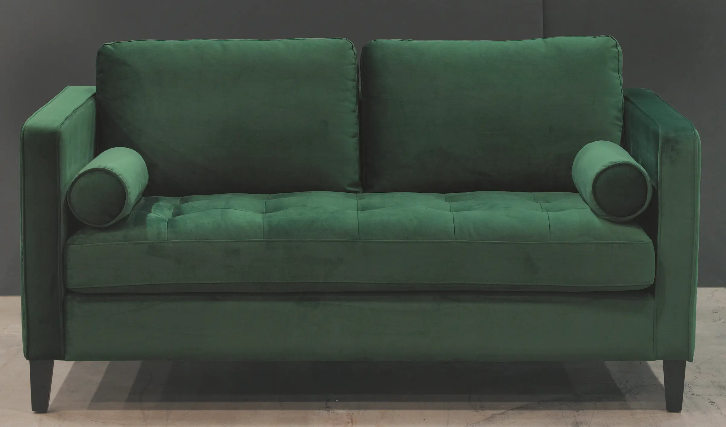 5552021 Magnolia Home Furniture Emerald Green Velvet Loveseat - Dapper-2