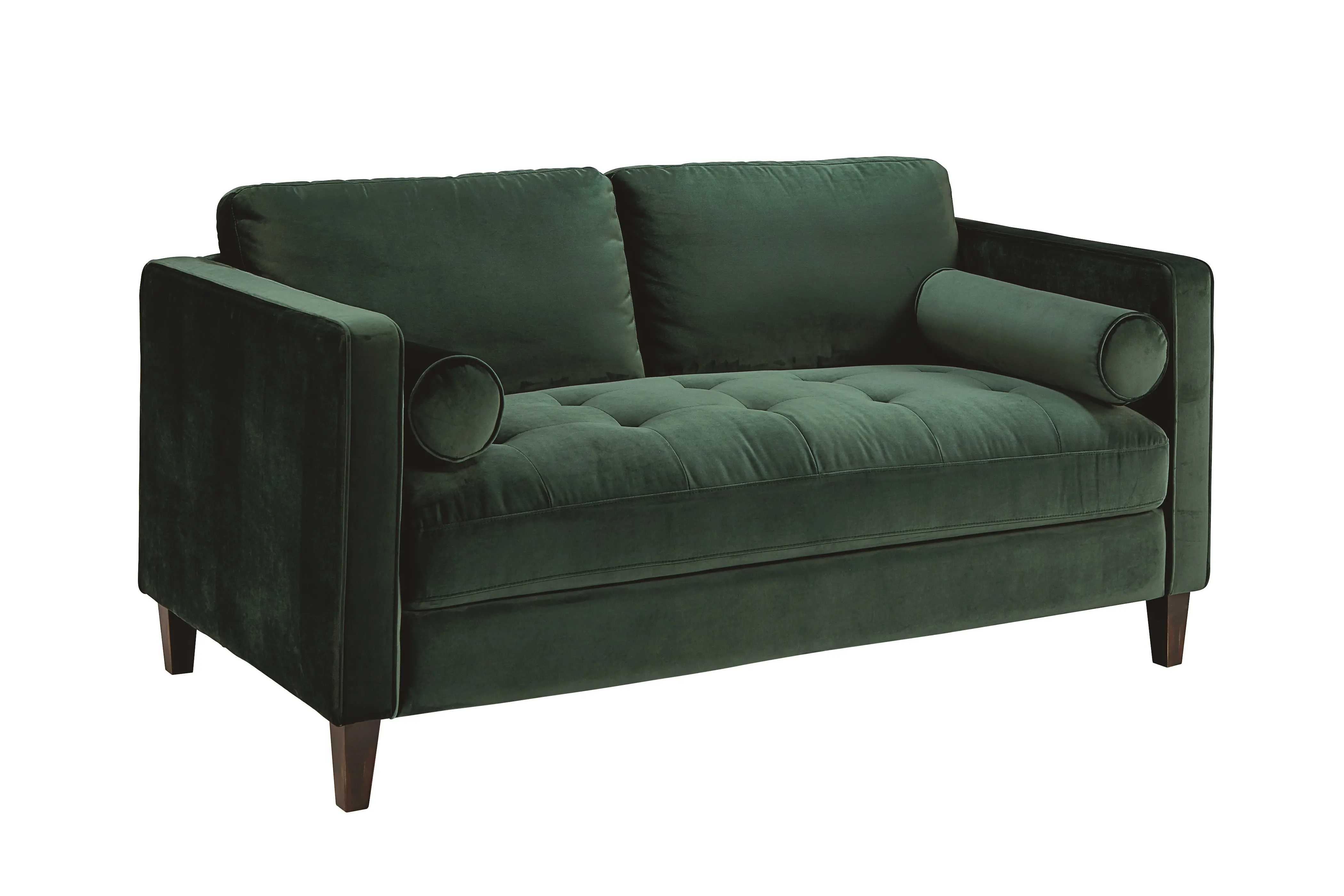 5552021 Magnolia Home Furniture Emerald Green Velvet Loveseat - Dapper-4