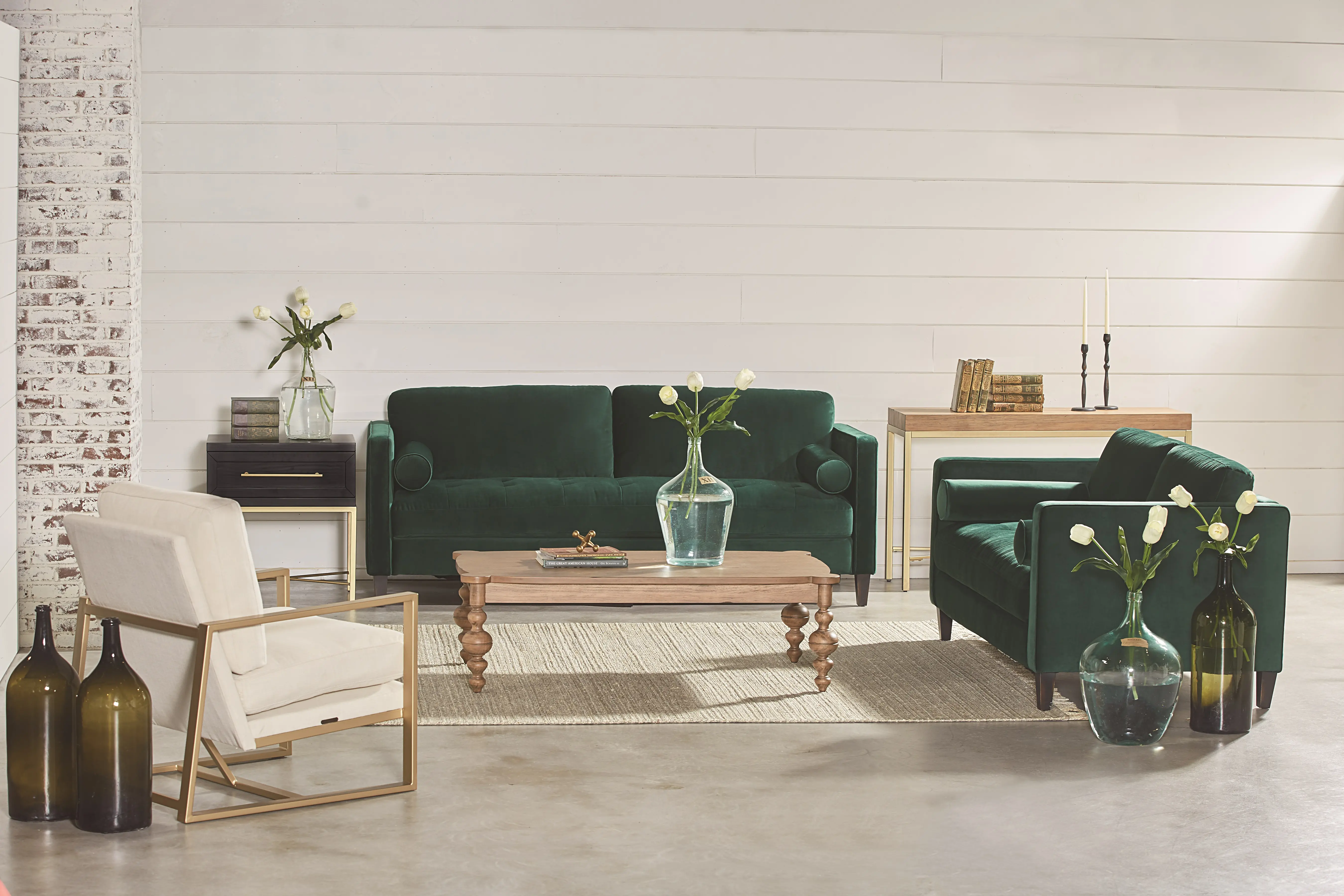 KIT Green 2 Piece Living Room Set - Dapper-1