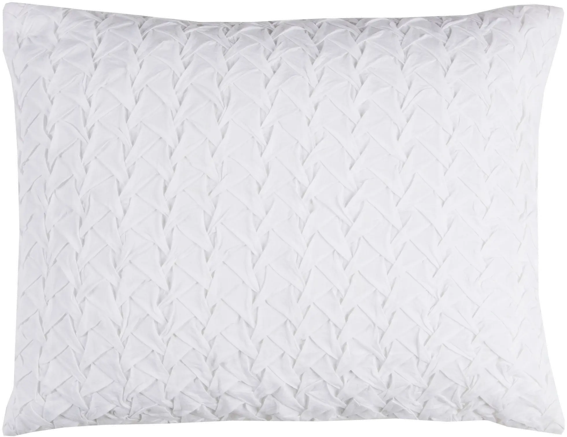 White Standard Sham - Carly Bedding Collection-1