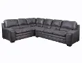 Contemporary Gray 2 Piece Sectional Sofa - Caruso