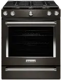 KSGG700EBS KitchenAid 5.8 cu ft Gas Range - Black Stainless Steel