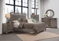Rustic Contemporary Old Gray 4 Piece King Bedroom Set - Bohemian