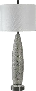 Metallic Ceramic Table Lamp with Acrylic Base