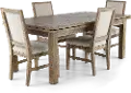 Interlude II Weathered Pine 5 Piece Dining Room Set