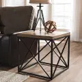 7329-RCW Vintage Industrial End Table - Holden