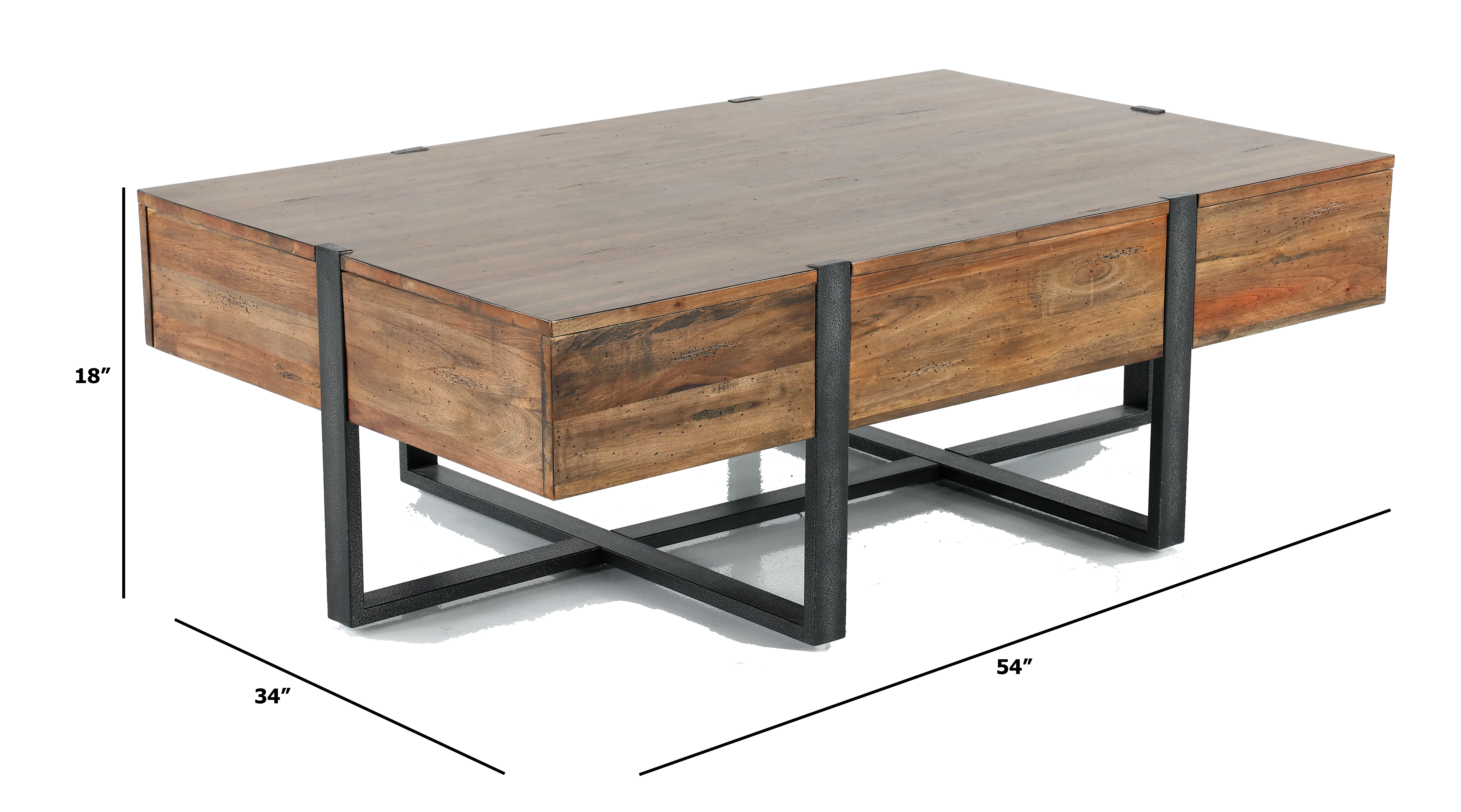 Prescott Brown Coffee Table-3