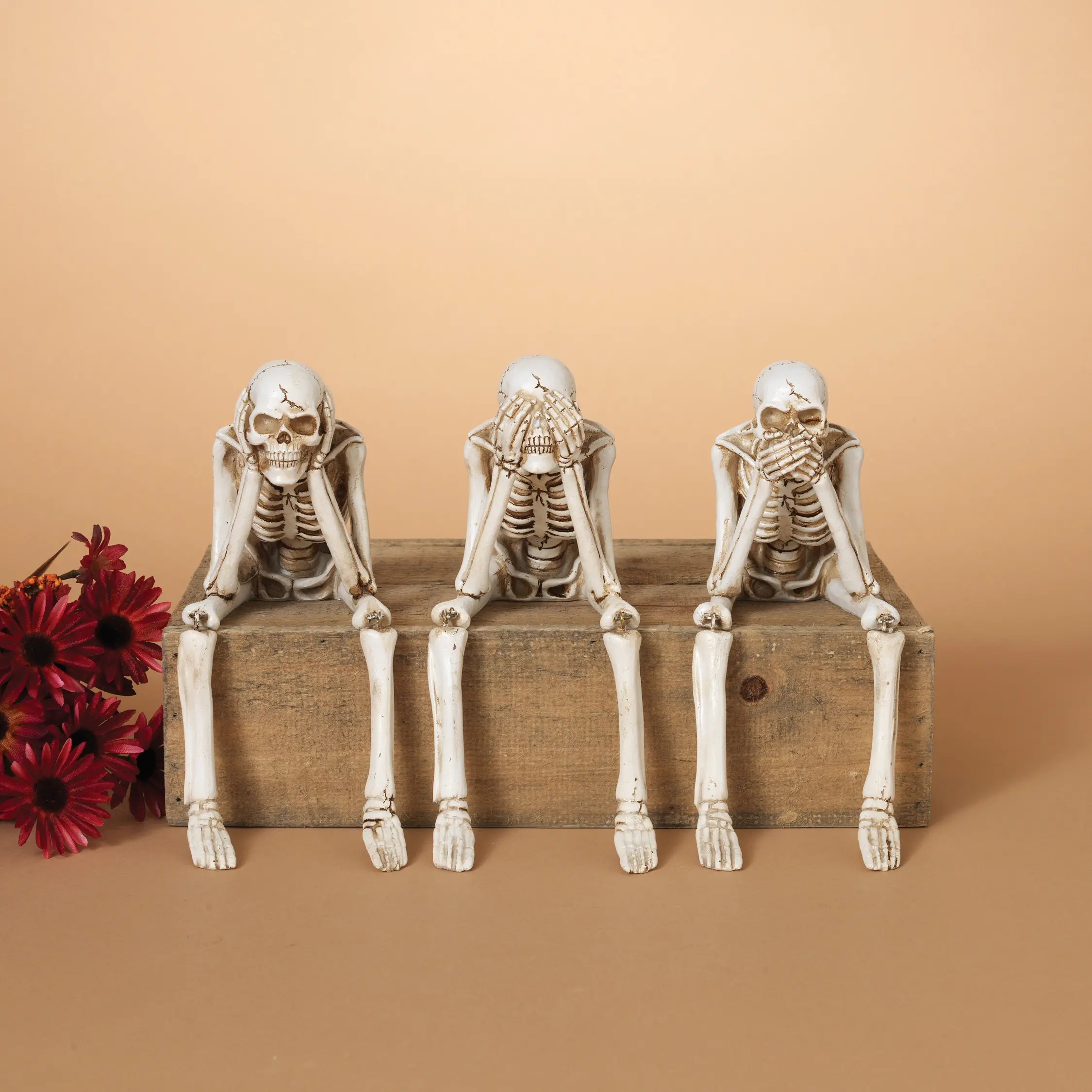 Assorted Poly Resin Skeleton Shelf Sitter-1