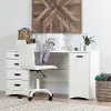 10544 Artwork White Sewing Craft Table with Storage - South Shore
