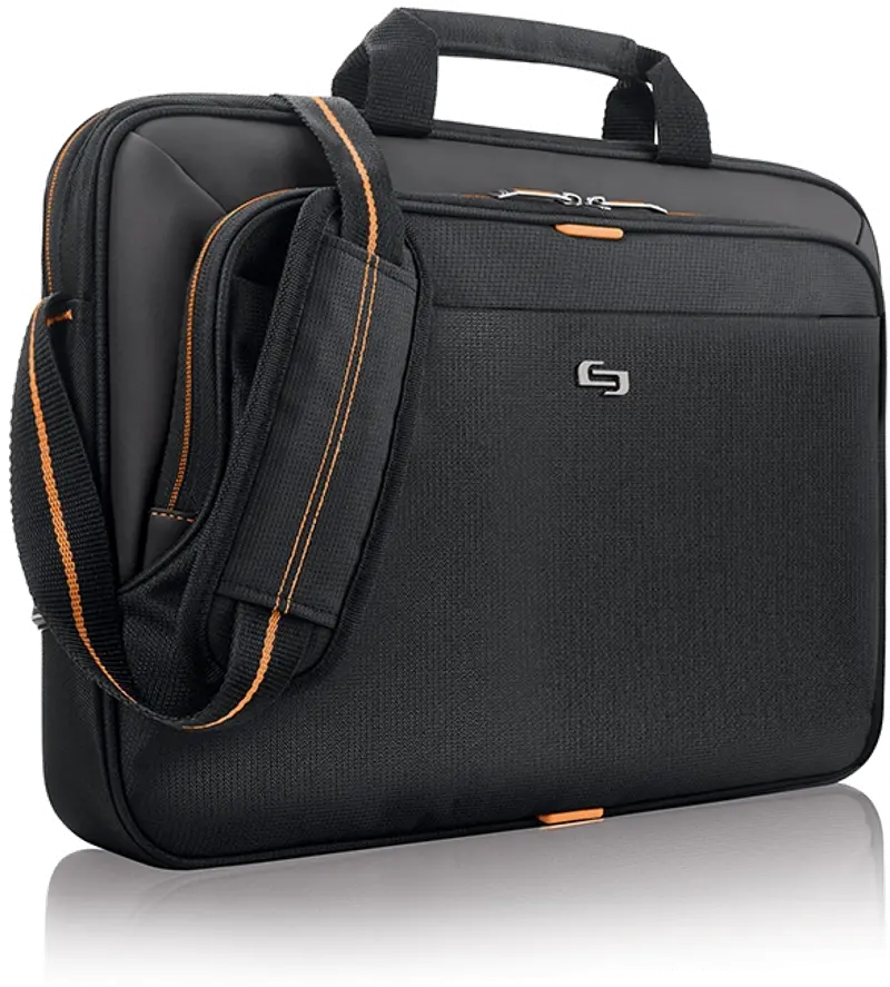 15.6 Inch Orange and Black Laptop Briefcase
