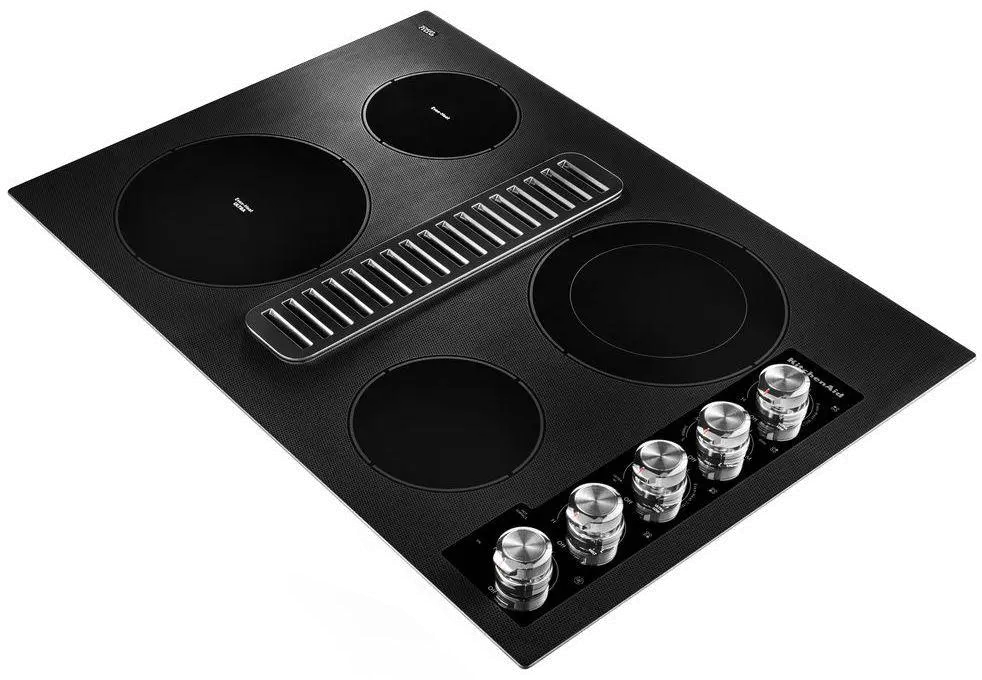 KCED600GBL KitchenAid 30 Inch Electric Downdraft Cooktop with 4 Elements - Black-3