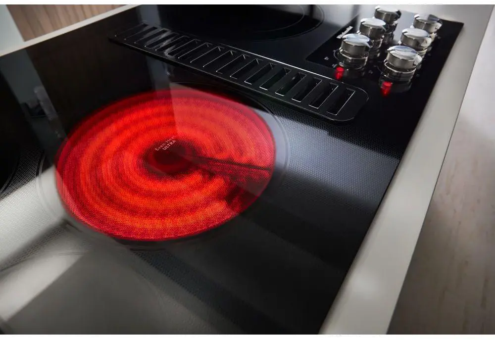 KCED600GBL KitchenAid 30 Inch Electric Downdraft Cooktop with 4 Elements - Black-2