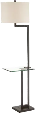 Rudko Floor Table Lamp with Glass Tray Table