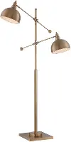 Cupola Brushed Brass 2-Light Floor Lamp