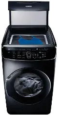 DVG60M9900V Samsung Gas FlexDry Dryer with Steam - 7.5 Total cu. ft. Black Stainless Steel