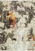 Evolution 5 x 8 Contemporary Beige and Charcoal Area Rug