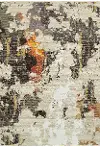 Evolution 8 x 11 Contemporary Beige and Charcoal Area Rug