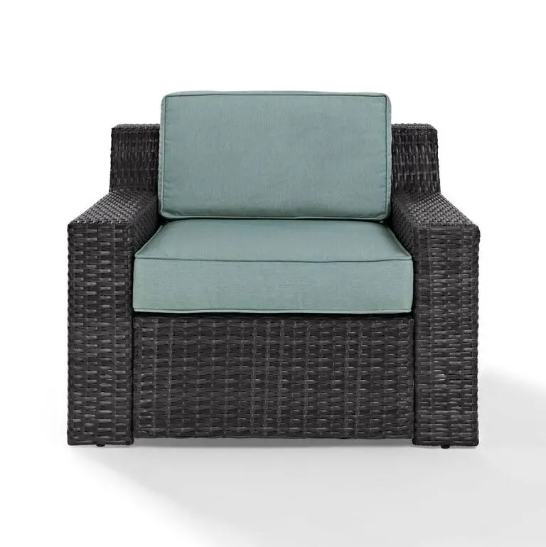 CO7155-BR Beaufort Blue and Wicker Armchair-3
