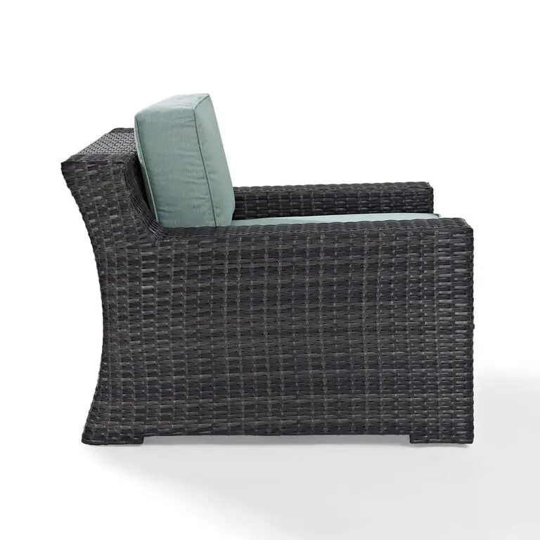CO7155-BR Beaufort Blue and Wicker Armchair-5