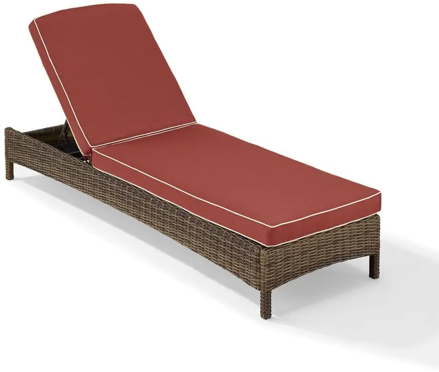 KO70070WB-SG Bradenton Sangria and Wicker Patio Chaise Lounge-2