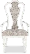 244-C2501A Magnolia Manor Antique White Upholstered Dining Arm Chair