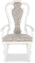 244-C2501A Magnolia Manor Antique White Upholstered Dining Arm Chair