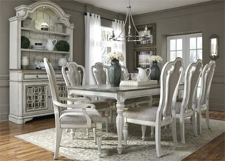 244-C2501S Magnolia Manor Antique White Upholstered Dining Chair-4