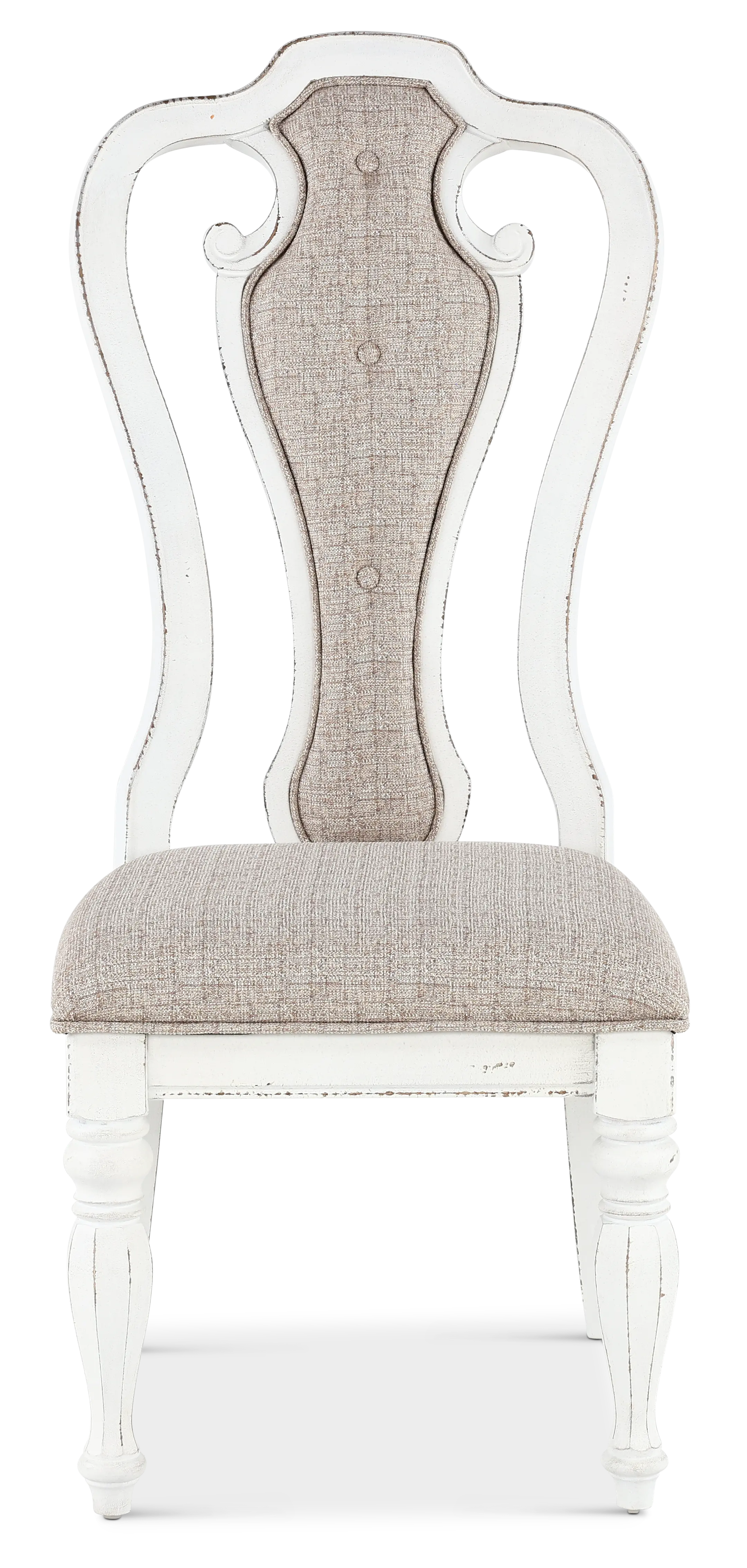 244-C2501S Magnolia Manor Antique White Upholstered Dining Chair-5